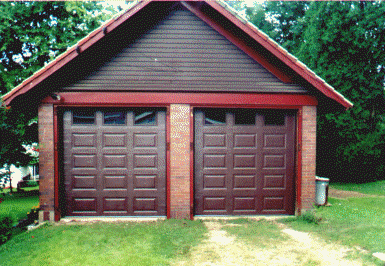 Alliance Garage Doors & Openers -- After Clopay Brown Clear Glass