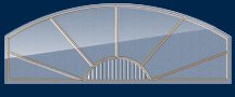 CHI Fiberglass Garage Door Model 2700 Series Window Monticello Arched Long