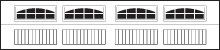 CHI Carriage House Garage Door Window Insert Cascade Long Design