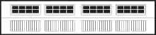 CHI Carriage House Garage Door Window Insert Stockton Short Design